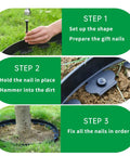 Installation steps for 40 Foot Flexible Plastic Garden Edge Roll With 40 Spikes Two Inch Tall No Dig Landscape Border