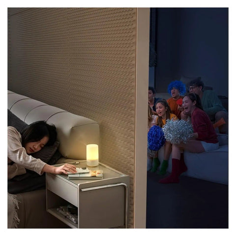 Heavy Duty Self Adhesive Soundproof Foam Rolls Seven Centimeters Thick Acoustic Wall Panels For Home Studio And Office behind a sleeping woman.