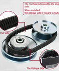 30 Series Go Kart Drive Belt Replaces 5959 and 203589 for Torque Converter Kits showing installation on pulleys