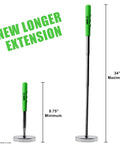 Telescopic Magnetic Floor Sweeper Pickup Tool With 35 Lb Capacity For Screws Nails And Metal Shavings Extends From Eight To Thirty Four Inches So You Can Grab Ferrous Bits Quick In Tight Spots shown with extension measurements.