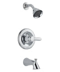 Lahara 14 Series Single Handle Tub And Shower Trim Kit With 5 Spray Touch Clean Shower Head Chrome Finish Valve Not Included Universal Rough In