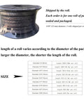 Graphite braided compression packing on spool for pump gland or valve stem, 0.79 in diameter, 36 ft length.