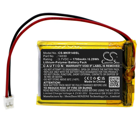 Power Up Your Robotics Kit With a 1700mAh 3.7V Replacement Battery for Popular Lego Arduino Makeblock mBot Ranger Kits 14030 6.29Wh Lightweight 58g In Stock lithium-polymer pack with 2-pin connector