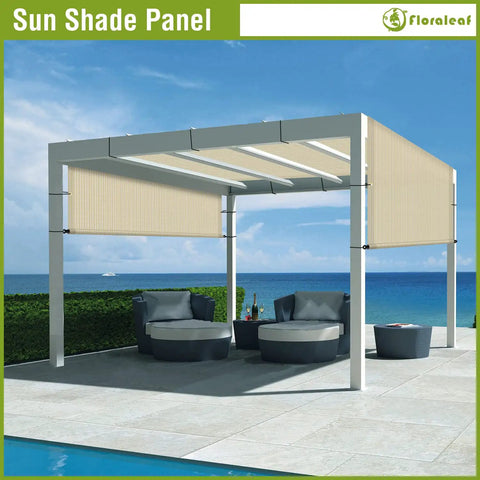 Universal Pergola Shade Cover Replacement Canopy For Deck Patio Porch Backyard Gazebo With Grommets And Weighted Rods Heavy Duty 240GSM