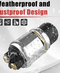Heavy Duty 12V 50A Push Button Starter Switch Two Pack Waterproof Momentary Start Button For Car Truck Boat ATV Engine shown wet