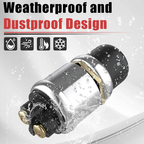 Heavy Duty 12V 50A Push Button Starter Switch Two Pack Waterproof Momentary Start Button For Car Truck Boat ATV Engine shown wet