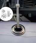 Close-up of 10mm Steel Eyelet Punch Tool And Base Kit With 100 Silver Eyelets installed on fabric, showing a secure grommet.