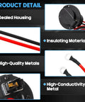 Charger Cord Receptacle For Classic Golf Carts 2008 Up Replace 2RC060 Durable Corrosion Resistant Charging Receptacle with product details