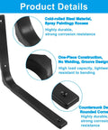 Heavy Duty Shelf Brackets Set For Home Improvement Built To Last Two Pack Workhorse 12 X 10 Inch L Wall Corner Braces Steel Triangular Brackets With Curved Design For Extra Strength Black Finish Durable Shelf Support with product details shown
