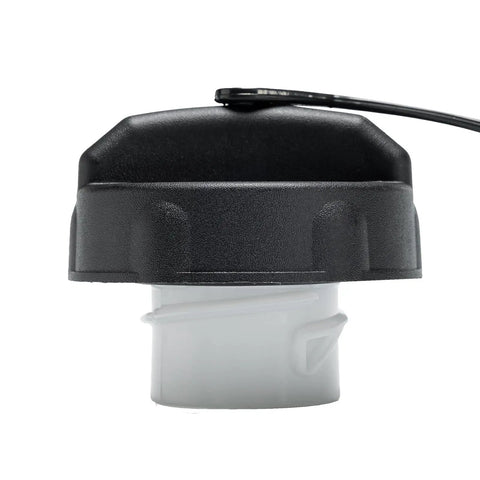 Side view of Durable Gas Cap Replacement For Dodge Ram Challenger Durango Jeep Wrangler JK And More High Temp Resistant Fuel Cap Fits 2000-2019 Models