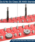 Thread Checker And Bolt Gauge For Metric And Standard Threads With Rustproof SUS304 Bolts And 6061 Aluminum Base Pro Grade