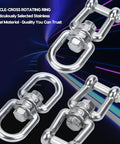 Top Shelf 304 Stainless Steel Swivel Shackle And Snap Hook Built For Marine And Backyard Cooking Rock Solid 6Mm heavy duty rotating rings.