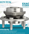 Front And Rear Wheel Bearing Hub Assembly With ABS Beefed Up 5 Lug For Cadillac XTS CTS Buick LaCrosse on blue background