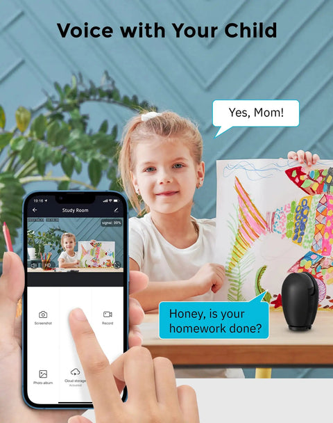 Pan Tilt Security Camera For Baby Monitor With Phone App No Brainer 2 Pack Includes 2 Free 32GB SD Cards 1080P WiFi Indoor Pet