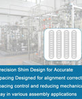 M10 X 18mm Shim Washer Set 304 Stainless Steel Precision Spacing Washers 48 Pieces with detailed spacing design illustration.
