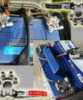 Image of a Two Pack Battery Terminal Wire Clamp Kit With Quick Release Disconnect For 12V And 24V Cars, installed on a battery.