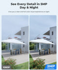 Comparison of outdoor scene in 1080P vs 5MP captured by Argus PT Solar Battery Camera With Pan Tilt No-Hassle Outdoor Wireless Home Security System
