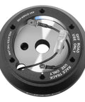TopRated Racing Steering Wheel Quick Release Short Hub Adapter featuring tight 6X70mm bolt pattern and slick black wrap, showing wiring detail.