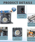 Semi Automatic Right Angle Labeling Machine With Plc Control And Fiber Optic Sensor Adjustable Speed For Tamper Evident Box CornerRadius Sealing High Precision Application on a durable tabletop with adjustable label length.