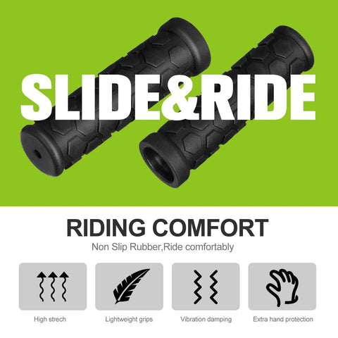 48 Pack Black Bike Handlebar Grips Non Slip Rubber Replacement For Mountain BMX MTB Tricycle Wheelchair Use