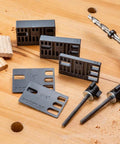 Beadlock Dowel Joinery Spacer Kit With Three Wing Knobs And Washers Adjustable Mortise Centering For Woodworking Jigs Includes Spacers
