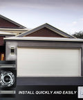 Modern house with installed Dusk To Dawn Outdoor Wall Lights Two Pack With UV Sensor, Up And Down Front Porch Sconces.