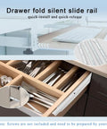 Heavy Duty 14 Inch Drawer Slide Kit With Steel Tracks And Soft Close Silent Runners Built To Last For Cabinets And Dressers Bottom Or Side Mount Glides Replacement For Everyday Use And Heavy Load Drawer Drawers, white steel slides in drawer and cabinet