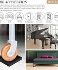 Top Shelf Rubber Furniture Coasters And Caster Cups Shield Hardwood Floors While Giving Your Couch Bed And Piano Legs A Ridiculously Firm Grip That Keeps The Whole Setup Tight Through Daily Life Pack Of 8 Black, featuring 3.5-inch rubber cups for various furniture.