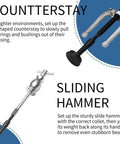 Badass Blind Hole Collet Bearing Race And Seal Puller Tool Kit In Rugged Waterproof Dustproof Toolbox Case With Secure Lock And Neat Layered Design Suited For Mechanics Requiring Durability Against Moisture And Wear During Projects Around Town, slide hammer and counterstay