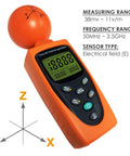 RF EMF Strength Meter Pro For Home Use 50MHz To 3.5GHz Electromagnetic Field Detector with display and measurement details