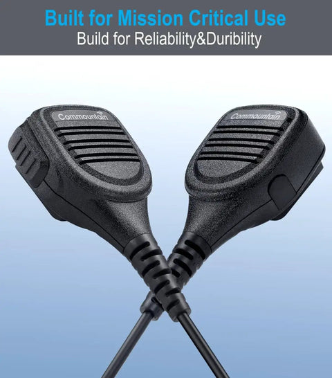 Speaker Microphone For Motorola Radios 2 Pin Microphone 4 Pack Compatible With CP100D CP185 CP200 CP200D BPR40 two microphones