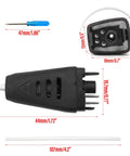 Replacement 3D Pen Nozzle For Pro 3D Printing Scribbler With Quick Snap In Design No Tools Needed Easy Swap Fits One Point Seven Five Millimeter ABS PLA Filaments RP800A RP600A V4 OLED Screen Spare Tip And Screwdriver, components and measurements shown.