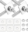 4 Pack M5x90mm Fully Threaded Rods Bar Studs Stainless Steel 304 With Nuts And Square Washers Right Hand Threads For Structural Anchoring