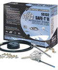 No Feedback Safe T II Go-To Rotary Boat Steering Kit For 14Ft Boats SS13214 with cable, helm, 90 degree bezel and hardware