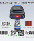 Front view of All In One No Fuss 1D 2D Barcode Scanner And UHF RFID Reader with superior decoding ability for various barcodes.