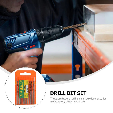 Premium 10-Pc 1/8 Inch M35 Cobalt Drill Bit Set For Hardcore Metals Stainless Steel Cast Iron High Speed Steel Twist Bits That Get The Job Done Perfectly, drill bit in use