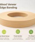 Maple Veneer Edge Banding Roll One-Half Inch By Fifty Feet Preglued Wood Tape With Iron-On Hot Melt Adhesive