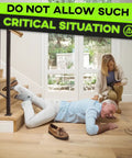 Elderly man fallen on stairs, highlighting need for Heavy Duty Grip Tape For Stairs With Glow In The Dark Strips Waterproof Anti Slip Non Skid Tape For Indoor Outdoor Steps 2 Inch Wide By 35 Feet Black Traction And Night Visibility