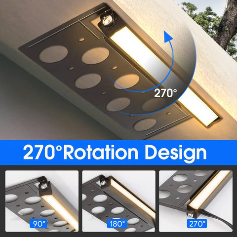 270° adjustable 7 Inch Outdoor LED Step Lights For Retaining Walls, Low Voltage 4W Landscape Lighting, Warm White