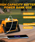 Super Bright 120W Solar Rechargeable Work Light With 144 LEDs Providing 10000LM Four Modes Portable Flood Light With Stand