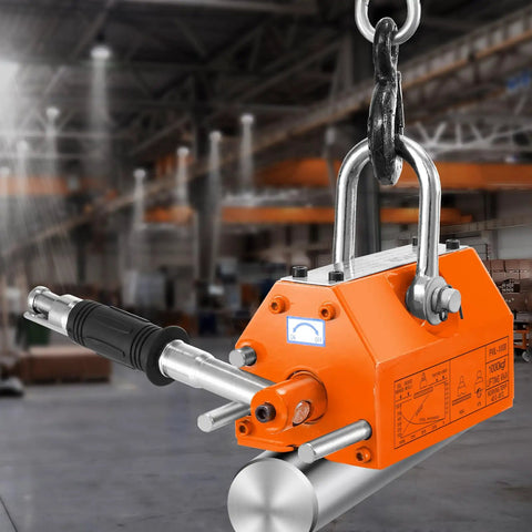Heavy Duty Permanent Magnetic Lifter For Steel Plates 2200 Lbs Capacity Hoist Magnet Quick Release Handle Built Like A Tank For Reliable Shop Or Job Site Lifts