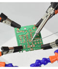 Flexible Third Hand Soldering Tool For Circuit Boards With Adjustable Gooseneck Handy 360 Degree Rotating Alligator Clips