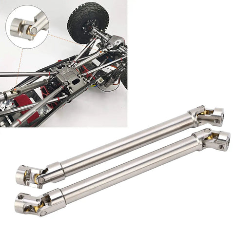 Beefy Stainless Steel M4 Drive Shaft Set For 1 To 10 RC Crawlers Universal Cross Knot With Brass Ball High Torque Spline Design