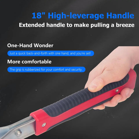 5 Ton Capacity Come Along Winch Portable Power Puller Beast With 11 Feet 6 Inches Steel Cable Dual Gear Heavy Duty Hand Winch Tool Three Hooks For Vehicle Recovery Trailers Fences Logs And More, 18-inch handle