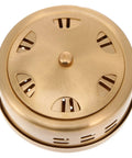 Copper Moxa Box Holder For Moxibustion Heat Therapy In Home Spa Massage Thickened top view smooth texture brass finish
