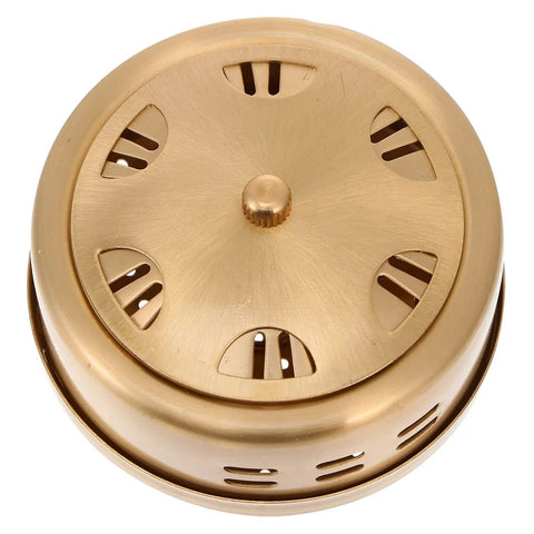 Copper Moxa Box Holder For Moxibustion Heat Therapy In Home Spa Massage Thickened top view smooth texture brass finish