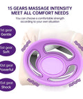 Electric Chest Massager Brings Home Deep Vibration And Fifteen Adjustable Speeds With Gentle Heat And Fifteen Minute Auto Timer showing adjustable speed settings on the device.