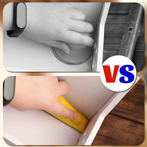 Comparison of hand sanding and using Micro Sander Kit With 120 Sheets Of Sandpaper In 3.5 By 1.2 Inches Six Grits From 80 To 600