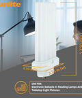 Quad Tube Plug In CFL Lamp 27W 1500 Lumens 6500K Daylight Great For Reading Lamps And Tabletop Fixtures with GX10q4 Base