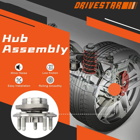 Front Wheel Hub And Bearing Assembly Pair Direct Fit For Buick Allure Lacrosse Regal Cadillac XTS CTS Malibu Impala Equinox Terrain Saab 9 5 5 Lug With ABS